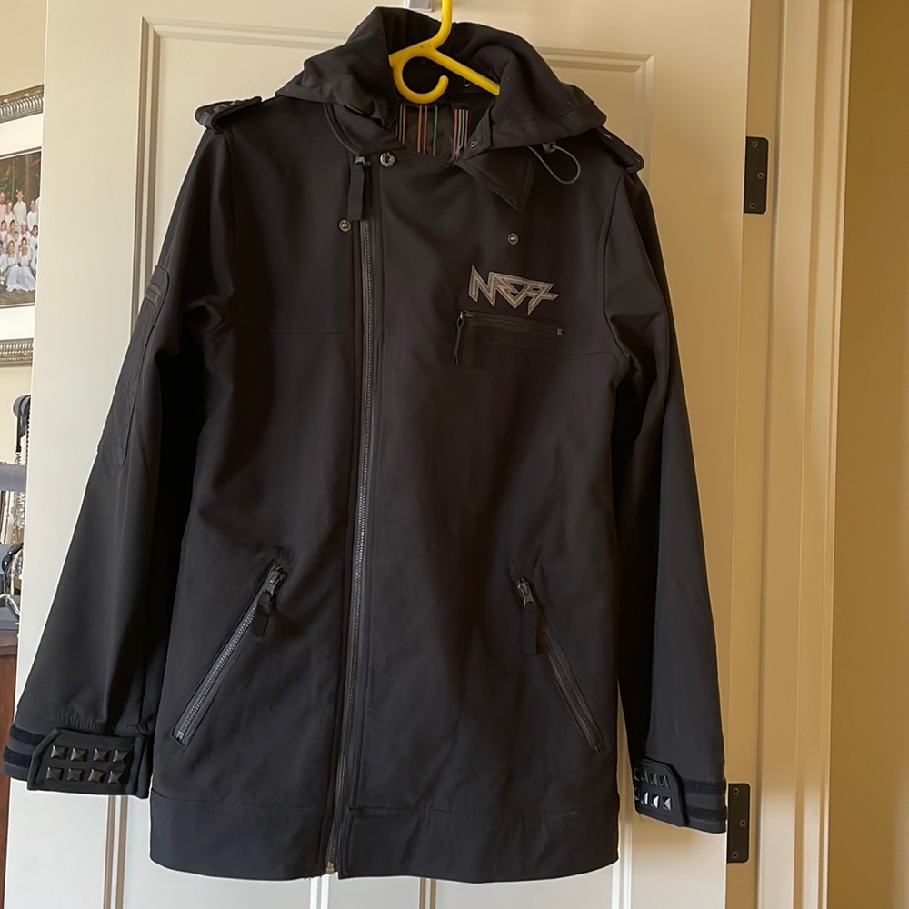 NEFF Women’s Snowboard Jacket Removable Hood 80’s Rocker Design